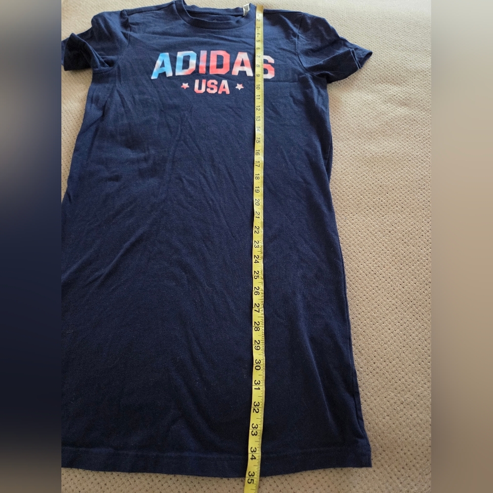 adidas Women's Navy/Multi America Cotton T Shirt Dress size XS - Picture 7 of 12